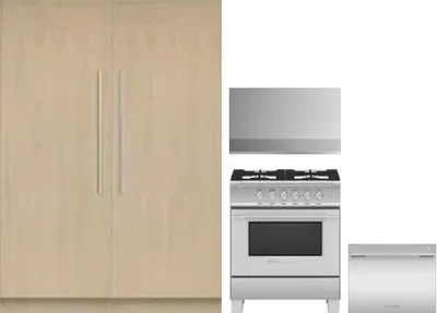 5 Piece Package Includes Refrigerator, Freezer, Range, Hood And Dishwasher